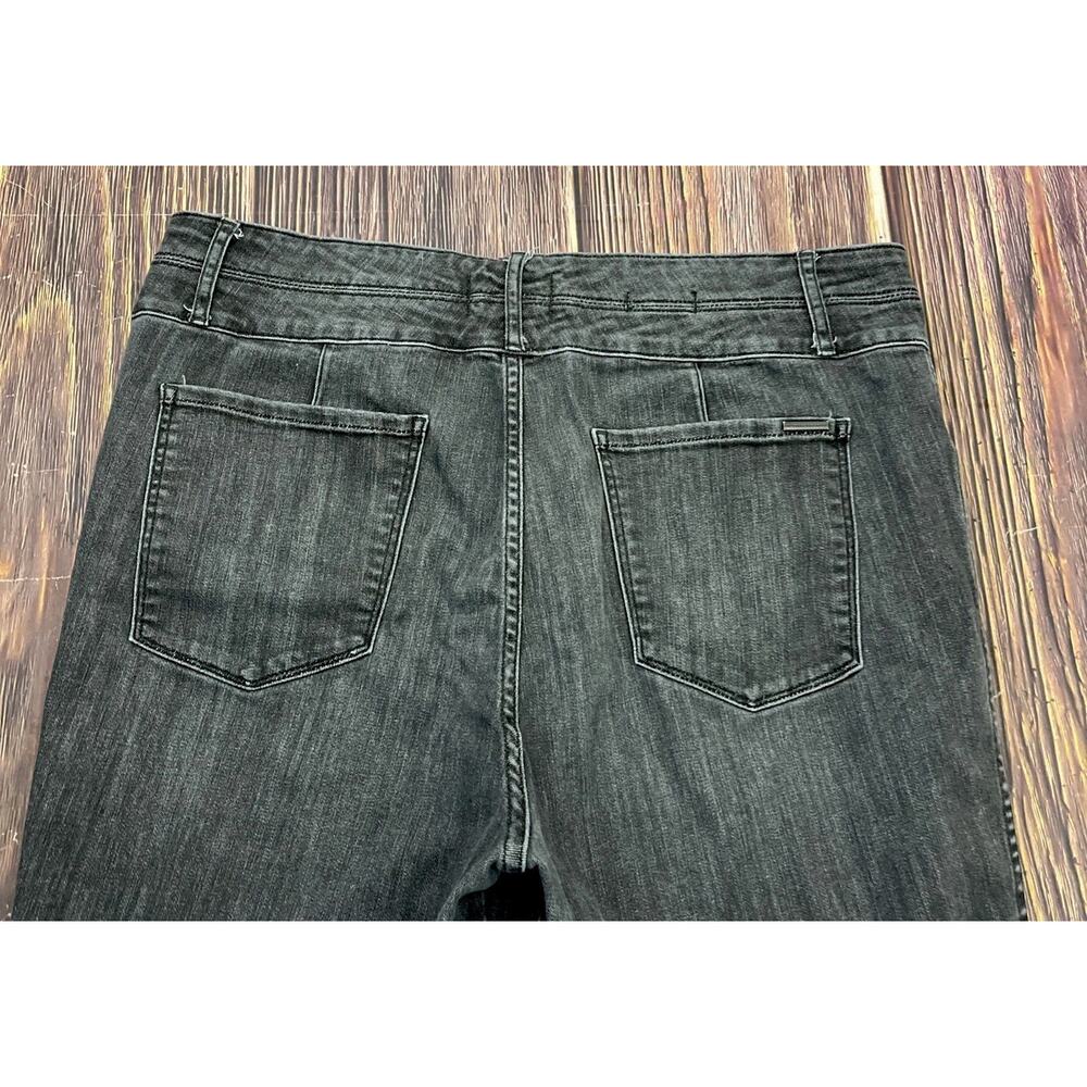 White House Black Market Extra High Rise Skinny Flare Black Jeans Womens Sz 18L